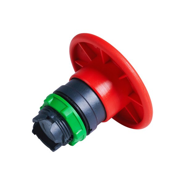 side view of red button